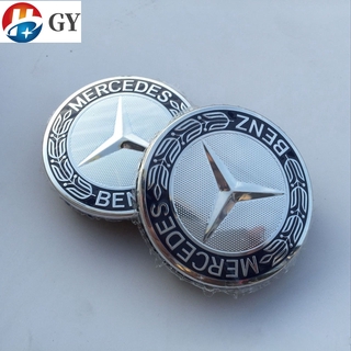 พร้อมส่ง ฝาครอบดุมล้อรถยนต์ 75 มม. อุปกรณ์เสริม สําหรับ benz Mercedes-benz GLC x253 c253 C-Class w205 s205