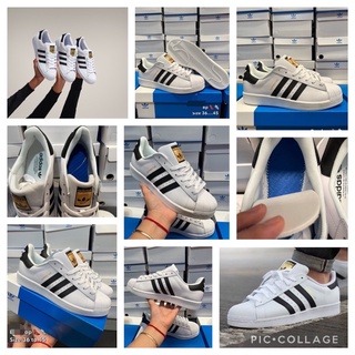 รองเท้าผ้าใบ Adidas Superstar รุ่นขายดีตลอดกาล ใส่สบายมาก พร้อมส่ง 36-45 แถมกล่อง