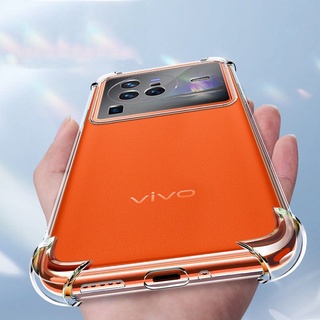 X80(พร้อมส่งในไทย)เคสใสกันกระแทกคลุมกล้องVivo X80 5G/X70 Pro Plus/X70 Pro/X60Pro 5G