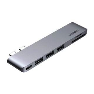 Ugreen Dual Type C to USB 3.0 HDMI Hub สําหรับ MacBook Pro 2018