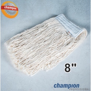 CHAMPION ผ้าม็อบถูพื้น สีขาว, แดง และน้ำเงิน 8 นิ้ว ⛔️ออกใบกำกับภาษี