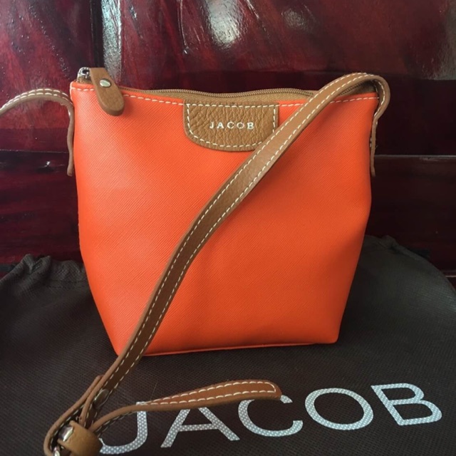 กระเป๋าสะพายข้าง mini jacobสีส้ม