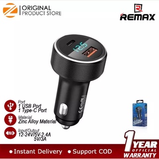 หัวชาร์จรถRemax RCC215 Car Charger Dual Port 58.5 W หัวชาร์จรถ 2 ช่อง / Type-C PD 36W + USB QC 22.5W