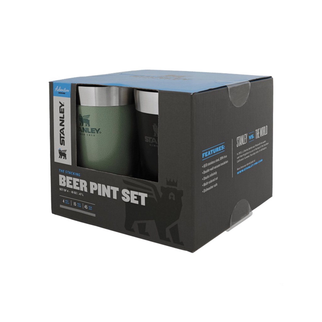 [ลดอีก10% โค้ด DDX10MAYW2] STANLEY Adventure Stacking Beer Pint 16 OZ.4Pk Set (set4ใบ)