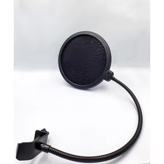 แผ่นกรองเสียง กันลม Pop filter mask shield protection กรองเสียง ใช้กับไมโครโฟน ขาตั้งไมค์