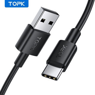 Topk An02 3A Usb Type C 1ม.อุปกรณ์ชาร์จแบตเตอรี่ Tpe คุณภาพสูงสําหรับ Xiaomi Huawei Samsung