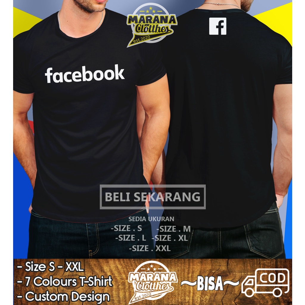 เสื้อยืดโลโก้ Facebook เสื้อยืดบริษัท Social Media