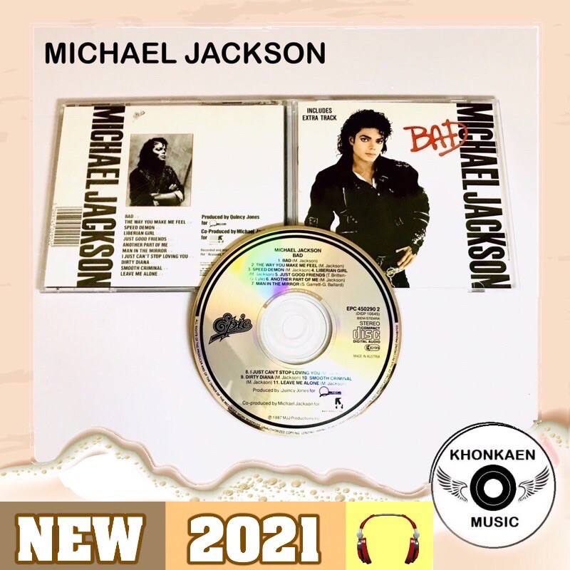 Cd เพลง Michael Jackson ไมเค ล แจ คส น อ ลบ ม Bad ม อ 2 สภาพด ล ขส ทธ ป 1987 Shopee Thailand