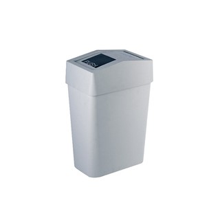 ถังขยะฝาสวิงเหลี่ยม 9 ลิตรDKWHH-226LP/6ขาวอมเทา Swing Top Waste Bin - Square 9 liter DKWHH-226LP / 6 Grayish white