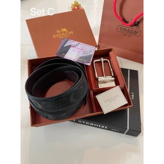 COACH MEN BELT SETซื้อ 1 ได้ถึง2 สุดคุ้ม