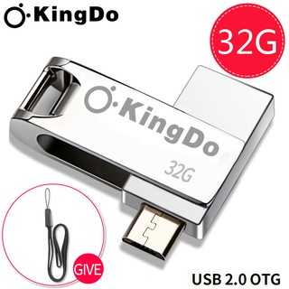 USB Kingdo 32GB 64GB 128GB OTG  จัดเก็บข้อมูลภายนอก วัตถุประสงค์คู่ดิสก์ U โลหะดิสก์ U หมุน