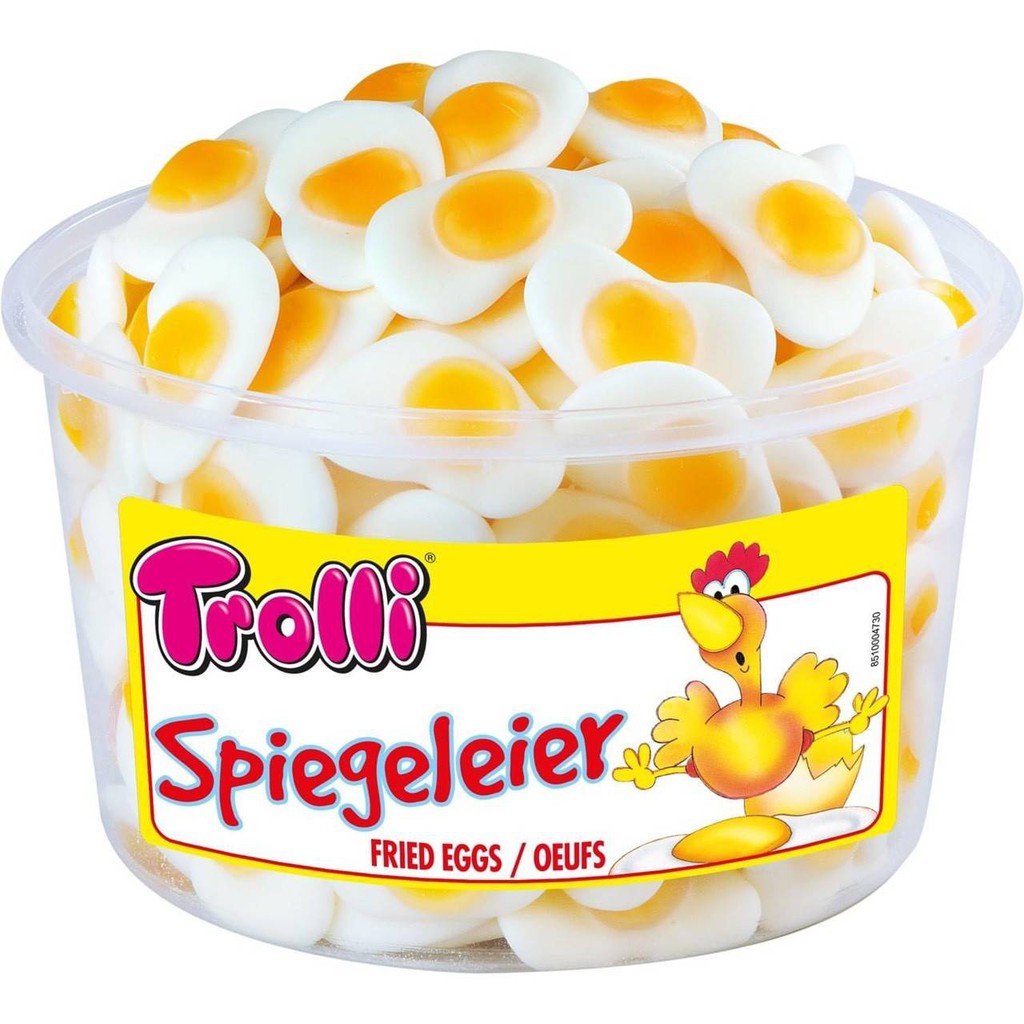 **เยลลี่ Trolli แท้ จากเยอรมัน** เยลลี่ ไข่ดาว 150 ชิ้น 1.2กิโลกรัม (1,200กรัม) ยี่ห้อ Trolli ของแท้ จากเยอรมัน