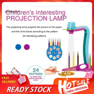【Ready stock】Children Projector Painting Board Pen Kit Sketchpad Drawing Educational Toy