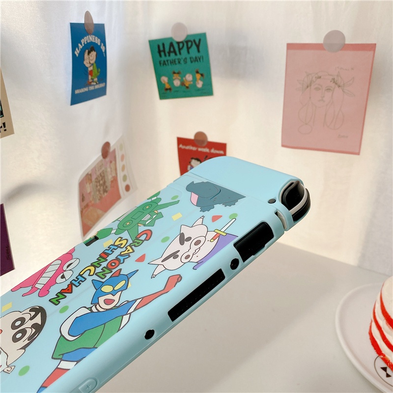 Nintendo Switch OLED เคส【CRAYON SHINCHA N】เคส TPU ซิลิโคน เกมคอนโซล กันกระแทก ที่จับป้องกัน เคสนิ่ม