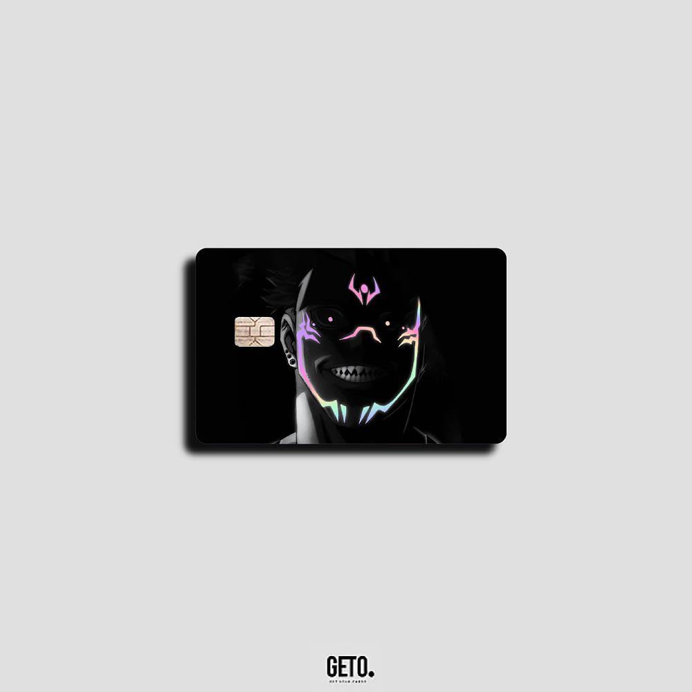 การ์ด GUTO JUJUTSU KAISEN RYMEMEN SUKUNA SKIN CARD การ์ด ATM สติ๊กเกอร์ SUKUNA พร้อมสติ๊กเกอร์การ์ด 