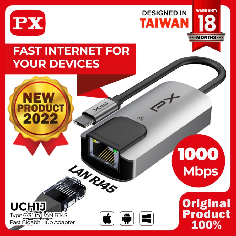 CONVERTER PX TYPE-C TO LAN RJ45 [PX UCH1J]