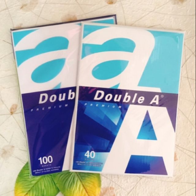 กระดาษ A4 double A 80 แกรม 40แผ่น/100 แผ่น