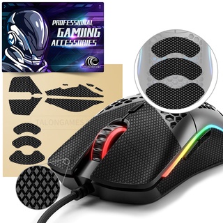 TALONGAMES แผ่นกันลื่นสำหรับเมาส์ Glorious Model O- Minus Wireless Gaming Mouse, การดูดซับเหงื่อจากฝ่ามือ, ตัดให้พอดี, ใช้งานง่าย, สกินเมาส์