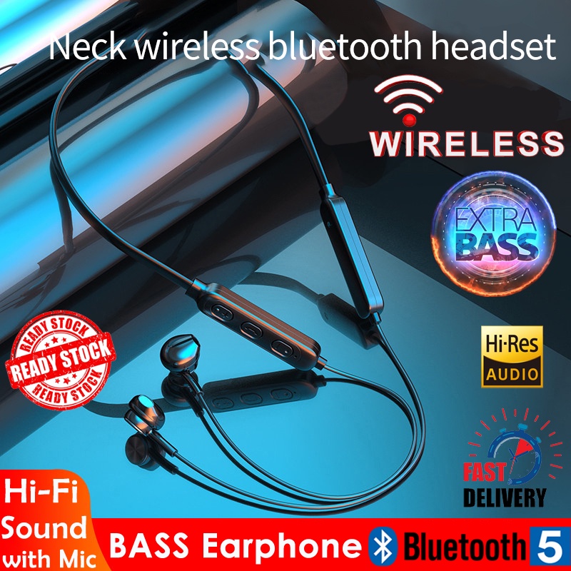 หูฟังบลูทูธไร้สาย หูฟังไร้สาย In-Ear Wireless Bluetooth Earphone HiFi Sport Earbuds หูฟังบลูทูธสเตอริโอ for Android iOS