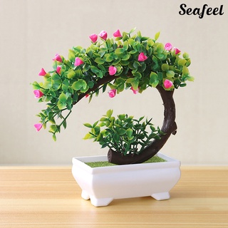 Seafeel กระถางดอกไม้ประดิษฐ์พลาสติกติดทนนานสําหรับตกแต่งบ้าน