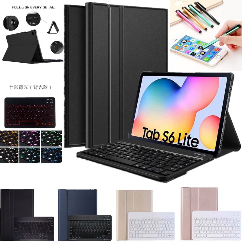 For Samsung Tab S6 Lite 10.4 SM-P610 SM-P615 SM-P617 Tablet Flip Case Cover Bluetooth Keyboard
