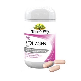 Natures Way VR Collagen Plus Tab 60s - เนเจอร์ เวย์ วีอาร์ คอลลาเจน พลัส ผลิตภัณฑ์เสริมคอลลาเจนชนิดเม็ด