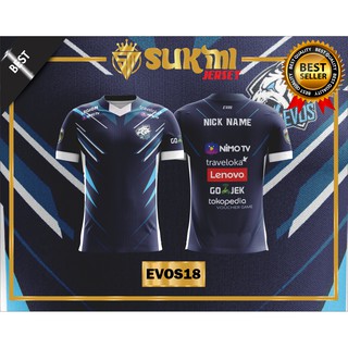 เสื้อกีฬาแขนสั้น ลายทีม Jersey EVOS ESport 2018