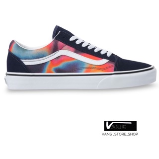 VANS OLD SKOOL DARK AURA  MULTI TRUE WHITE SNEAKERS สินค้ามีประกันแท้