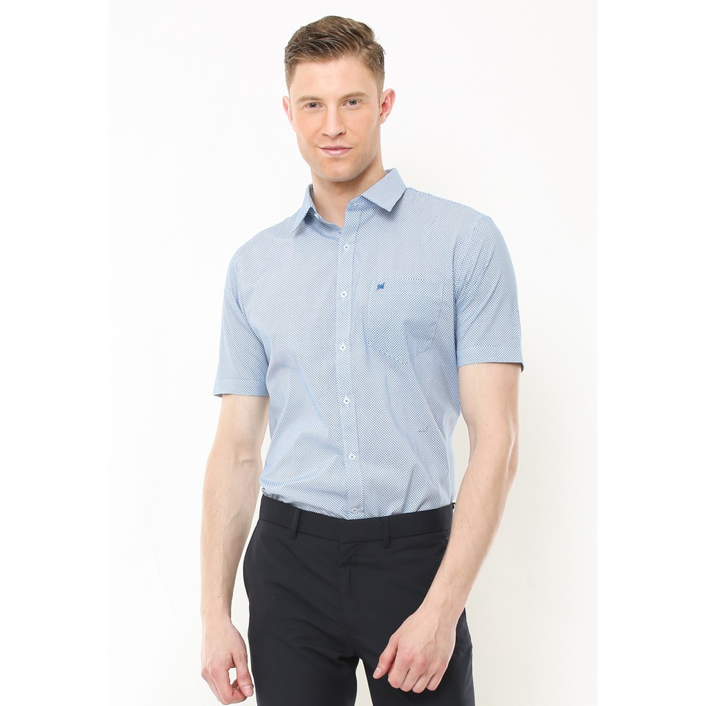 Putih KEMEJA จอห์นวิน	Regular Fit - เสื้อเชิ้ตทางการ - Small Diamond Motif - สีขาว - FSH.650.K241.70