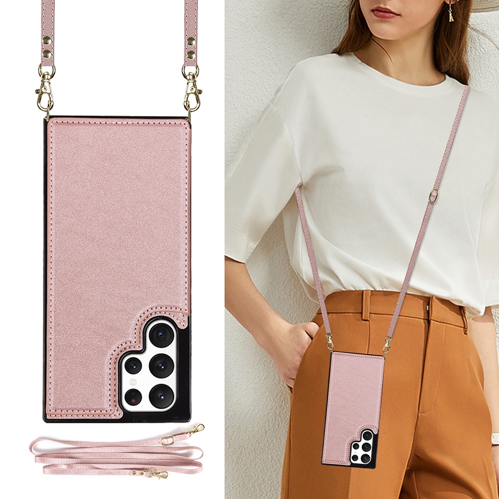 เคส Samsung เคสโทรศัพท์ เปลือกหนัง S23 Ultra เคสโทรศัพท์มือถือ พร้อมกระเป๋าสตางค์ และสายคล้อง สําหรับ Samsung Galaxy S25 Ultra S24 Plus S26 Ultra S23 Ultra S22 Plus S21 FE S23+ S20 Plus Note20 Ultra Case ราคา ถูกที่สุด ดีลบีเคเค แกลเลอรีภาพที่ 6