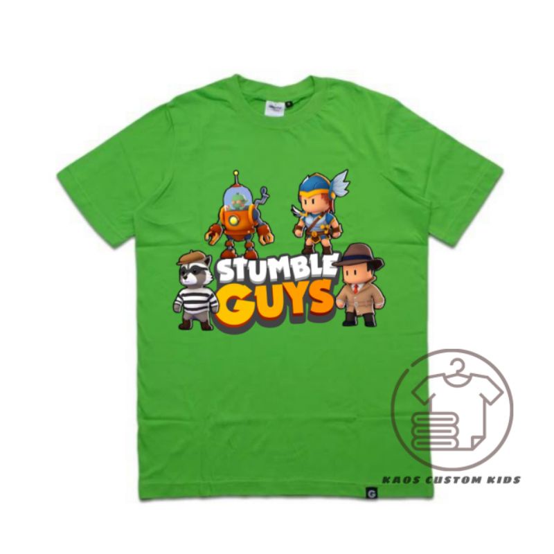 เสื้อยืด Stumble Guys เสื้อยืดเด็กตัวละคร Stumble Guys