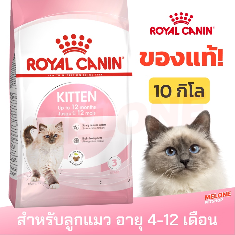 Royal Canin Kitten อาหารแมว สำหรับลูกแมว อายุ 4 - 12 เดือน ขนาด 10 kg