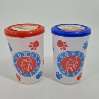 Doggy treats jar กระปุกพลาสติกใส่ขนม ลายน้องหมา