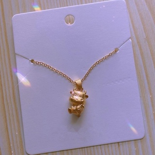 เครื่องรางนำโชค ✨สร้อยคอพร้อมจี้น้อนวัวนำโชค🐮🍼