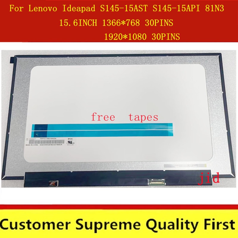 For Lenovo Ideapad S145-15AST S145-15API 81N3 Laptop LCD Screen LED Display Matrix 15.6" 30Pin  FHD 