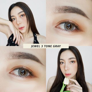 คอนแทคเลนส์ยี่ห้อ Kitty kawaii รุ่น Jewel3tone Gray