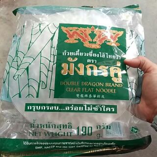 (190ก.) แป้งถั่ว 100% (Clear Flat Noodle) : ก๋วยเตี๋ยวเซี่ยงไฮ้ไทยวา แผ่นกลม