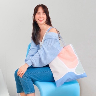 Vibes.brandd☁️Vibes Color Tote bag☁️💕 กระเป๋าผ้า มีผ้าให้เลือก 2 แบบ