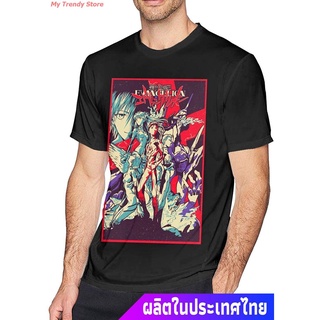 My Trendy Store อีวานเกเลียนเสื้อยืดผู้ชายและผู้หญิง MULINSEN Neon Genesis Evangelion Anime Short-Sleeve Cotton T-Shirt