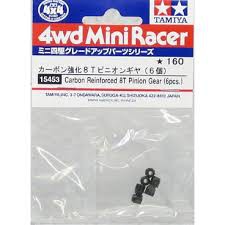 TAMIYA 15453 Carbon Reinforced 8T Pinion Gear (6pcs.)