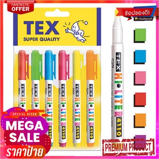 เท็กซ์ ปากกาเน้นข้อความ รุ่น 4110 แพ็ค 6 ด้ามTEX Highlighter Pen #4110 6 Pcs/Pack