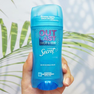 ซีเครท ระงับเหงื่อ ระงับกลิ่นกาย สำหรับผู้หญิง Outlast Invisible Solid Antiperspirant Completely Clean 73g (Secret®)