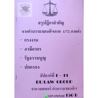 สรุปฎีกาสำคัญจากคำบรรยายเนติภาค1/72 (ภาคค่ำ)