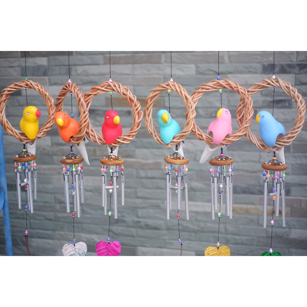 โมบายลมกระดิ่งลม ระฆังลม กระดิ่งแท่งสีเงินและสีทอง แขวนตกแต่งบ้าน ที่ทำงาน ร้านค้า Wind Chimes