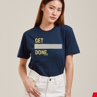 【NEW】haas เสื้อยืดแขนสั้น unisex ผู้ชาย ผู้หญิง ลายสรีน GET IT DONE. SBSK2592