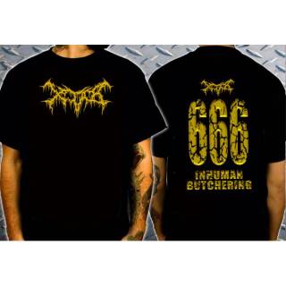 Xtab เสื้อยืด ลาย 666 INHUMAN BUTCHERING XTAB DISTRO 666