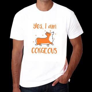 เสื้อลายหมา DF10 เสื้อยืด เสื้อยืดลายหมา สุนัขคอร์กี้ เสื้อยืดพิมพ์ลาย corgi dog T Shirt