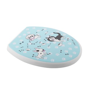 ฝารองนั่งพลาสติก MOYA L-3102 ลายหมาPLASTIC TOILET SEAT MOYA L-3102 DOG