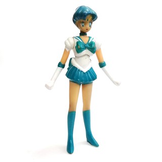 มือ2,ของเก่าสะสม ตุ๊กตาซอฟ ขนาดสูงกว่า 9 นิ้ว เซเลอร์ เมอคิวรี Sailor Mercury งานเก่า***มีสีลอกบางส่วน ตามภาพ