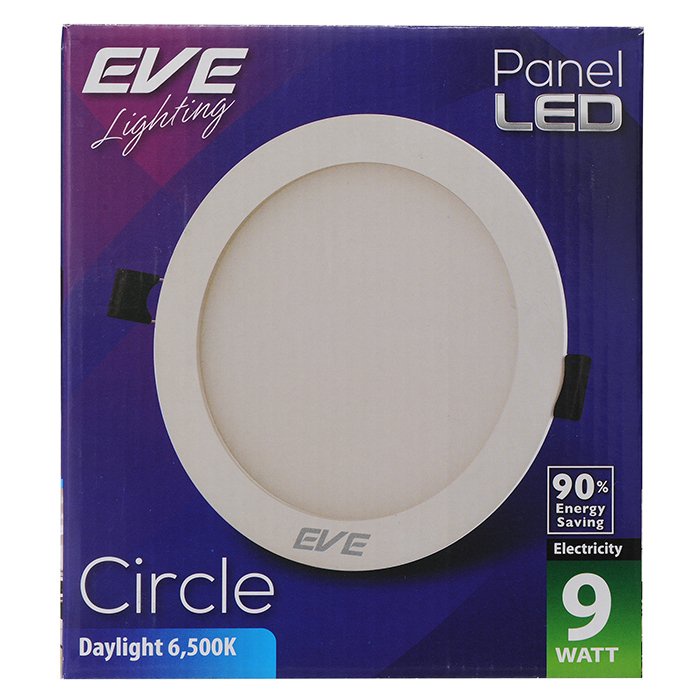 อีฟ Panel โคมพาเนลไลท์ Circleแอลอีดี รุ่น9 วัตต์แสงขาวEve LightLED Circle9 W.White Light